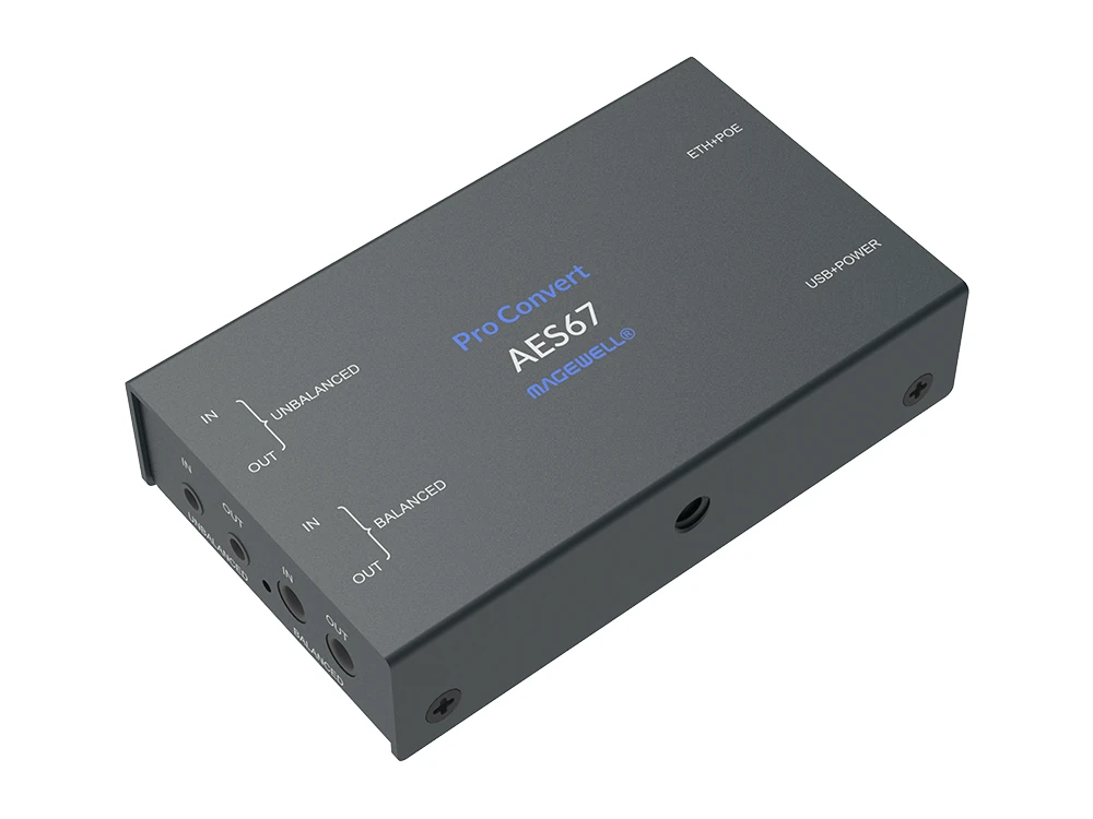 Convertisseur Audio Magewell Pro Convert AES67 - Conversion Analogique/numérique Vers IP, Streaming Live