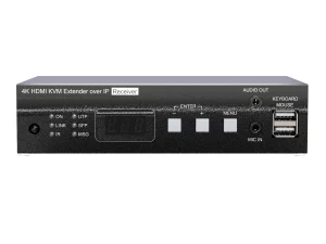 SC&T HKM02BPR-4K 4K HDMI KVM & USB, RS232, IR, Audio over IP Extender with PoE Receiver